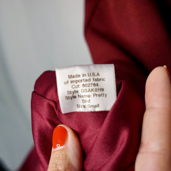 Katie May Pretty Bird Cowl Back Gown Size S - Burgundy - Picture 12 of 12